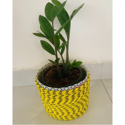 Jute Decorative Handmade Flower Pot-16cm
