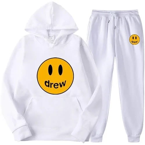 Drew - Hoodie And Joggers  - 2 In 1 - White