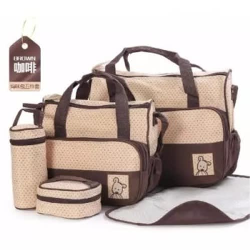 5 Set The Mummy Diaper Bag - Brown