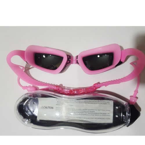 Antifog Mirror Coated Uv Protection Swimming Goggles - Pink