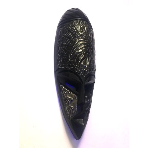 Wall Decor Wooden/metal Mask Sculpture - 12 Inches