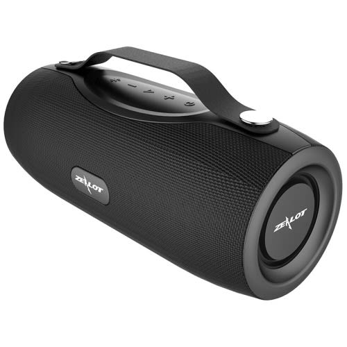 S29 Bluetooth Speaker With Fm Radio + Powerbank & Flashlight- Black