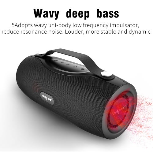 S29 Bluetooth Speaker With Fm Radio + Powerbank & Flashlight- Black