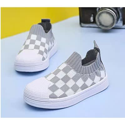 Kids Breathable Socks Casual Sneakers - Gray