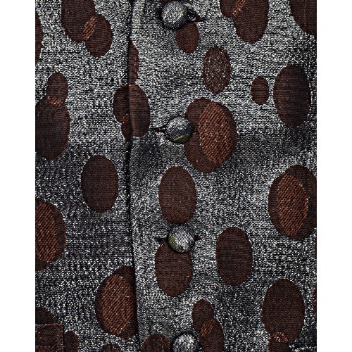 Premium Dot Pattern Waistcoat -brown & Silver Mwc-1484
