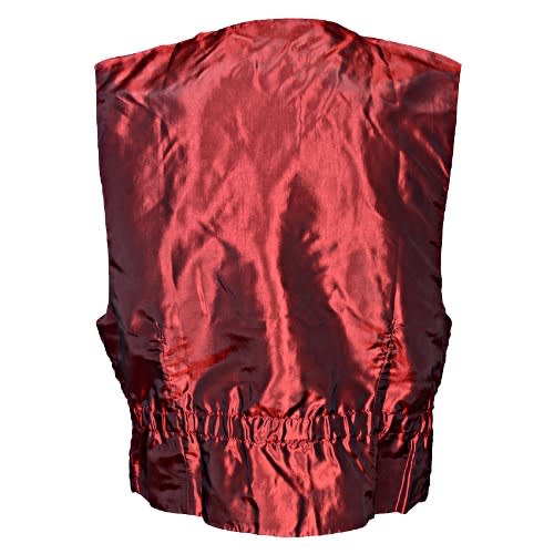 1443 Waist Coat - Wine And Black