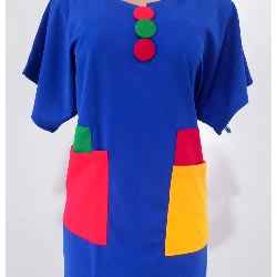 Shift Dress-Blue