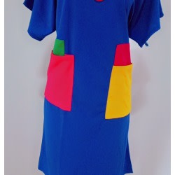Shift Dress-Blue