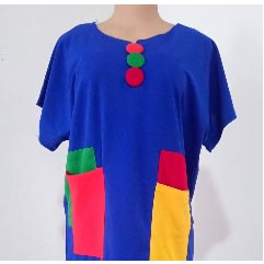 Shift Dress-Blue