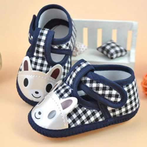 Unisex Baby Checked Soft Shoes