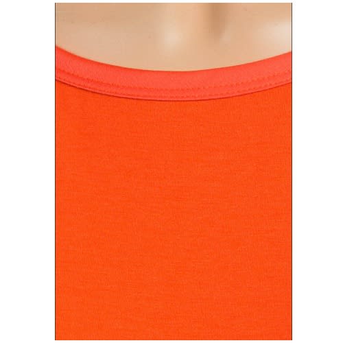 Ladies Sateen Hem Jersey Top - Orange