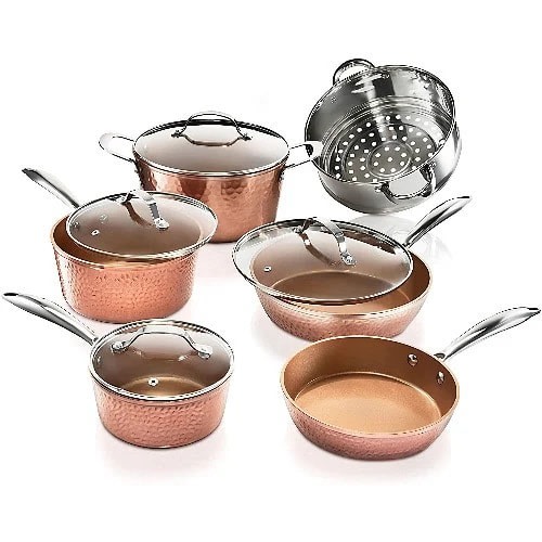 10pcs Hammered Nonstick Cookware Set