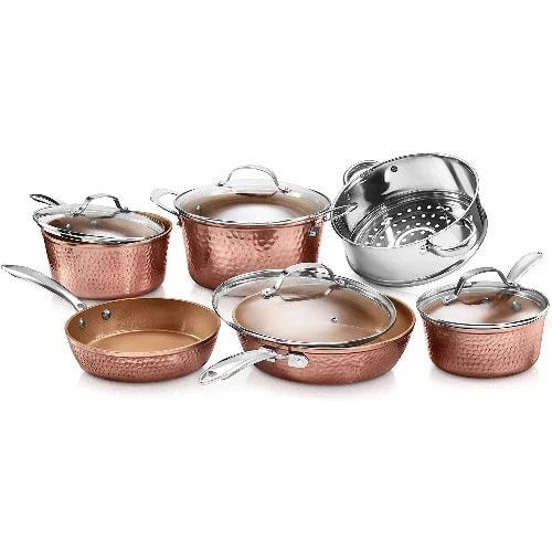 10pcs Hammered Nonstick Cookware Set