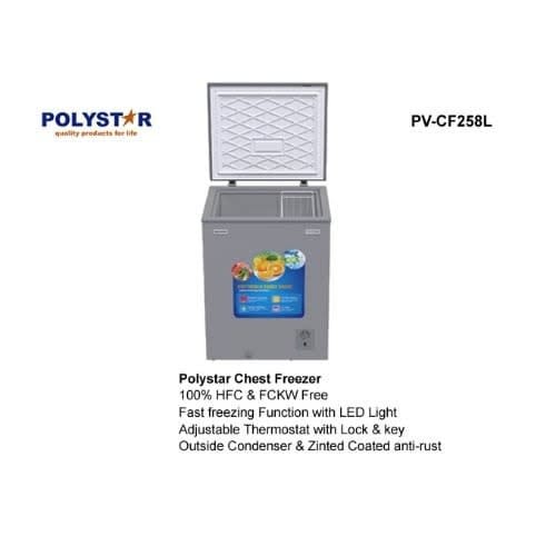 Chest Freezer - 142L - Pv-cf258l- Silver
