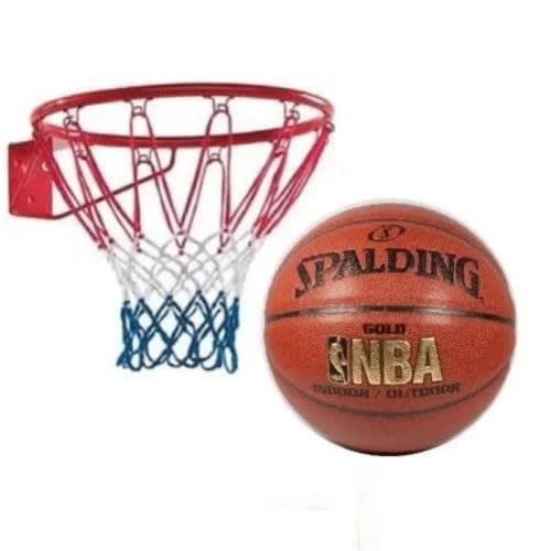 Wall Hanging -basketball Hoop Rim Net + Basketball