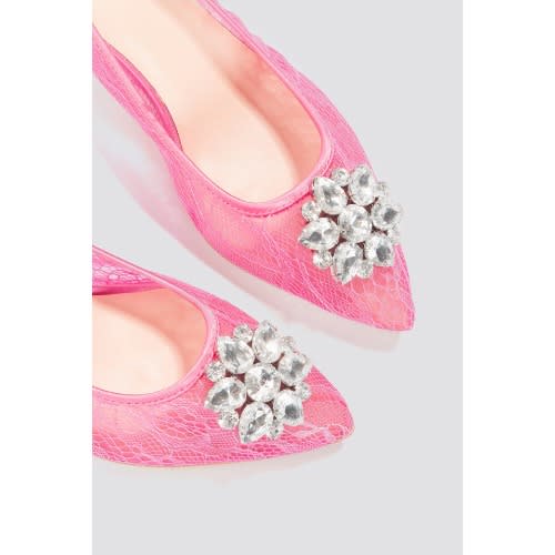 Lacey Low Heel Courts - Pink