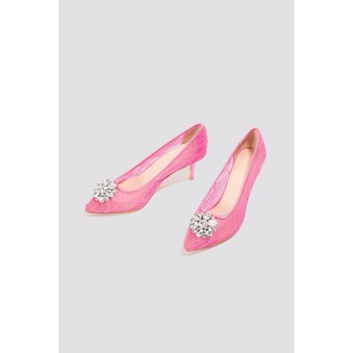 Lacey Low Heel Courts - Pink