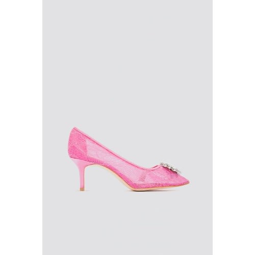 Lacey Low Heel Courts - Pink