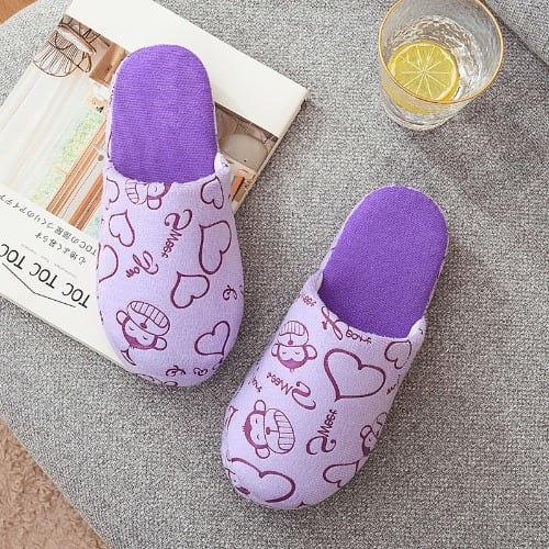 Comfy Indoor Slip-Ons - Purple
