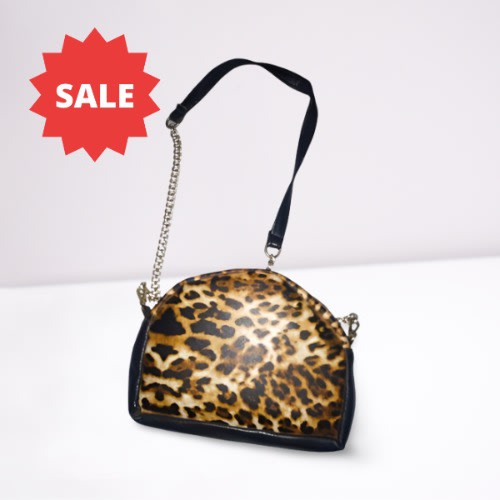 Tiger Skin Leather Side Bag
