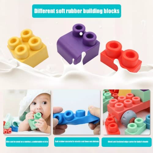 Soft Rubber Building Blocks- 50 Pieces