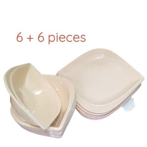 Flat Plates And Soup Plates -6 + 6 =12 Pieces