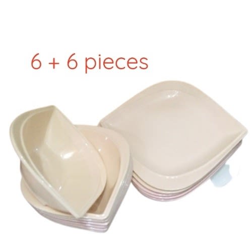 Flat Plates And Soup Plates -6 + 6 =12 Pieces
