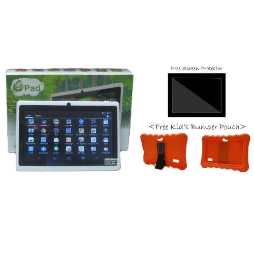 Epad Children Smart Tablet -7inches, 8gb Rom, Android 6.0, Wifi With Orange Case
