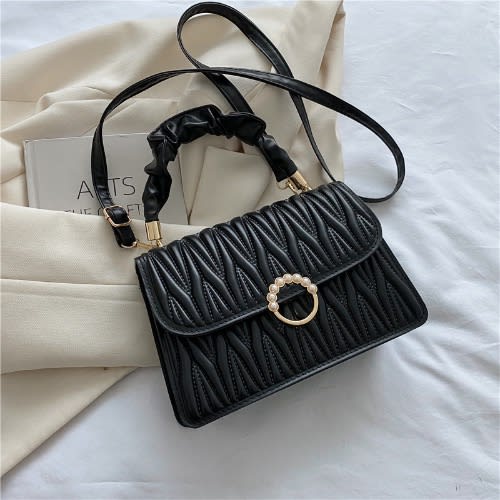 Embroidered Cross Bag - Black