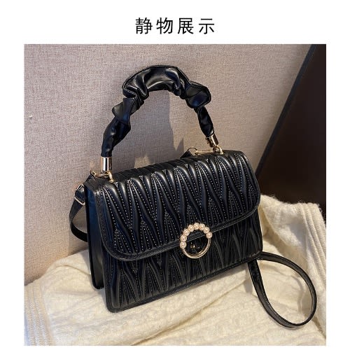 Embroidered Cross Bag - Black