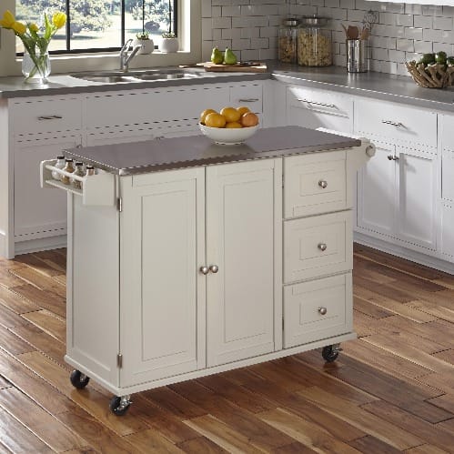 Festus Kitchen Cart With Stainless Steel Top By Home Styles