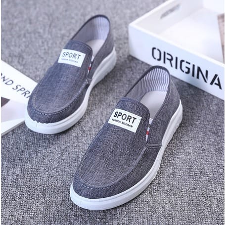Casual Slip-On Shoes - Grey