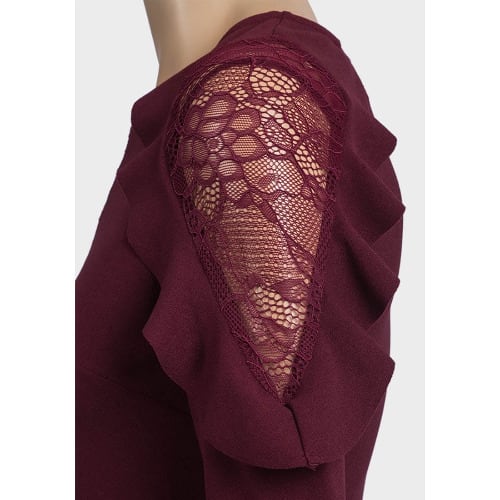 Long Sleeve Peplum Ladies Blouse