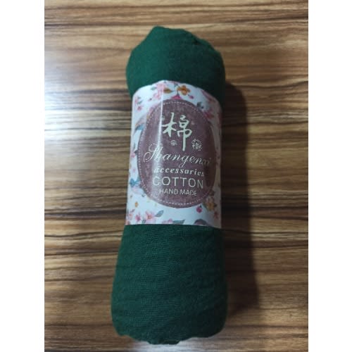 Plain Cotton Handmade Scarf - Emerald Green