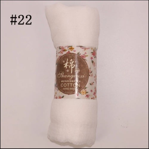 Plain Cotton Handmade Scarf - Off White Cream