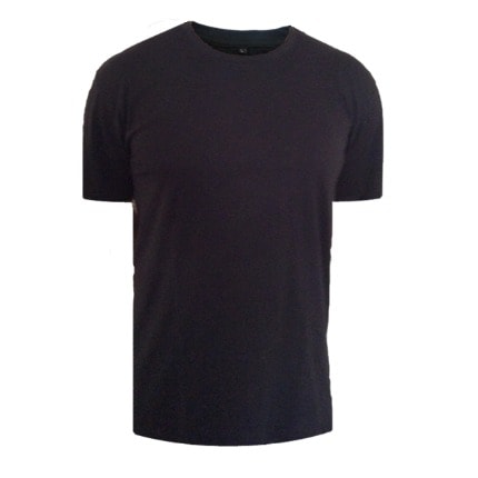 Pack Of 3 Plain Round Neck Cotton T-shirt - Black
