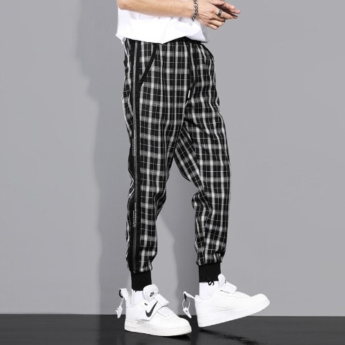 Plaided Joggers