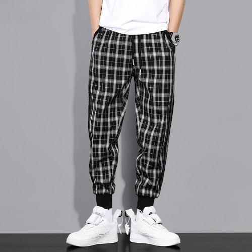 Plaided Joggers