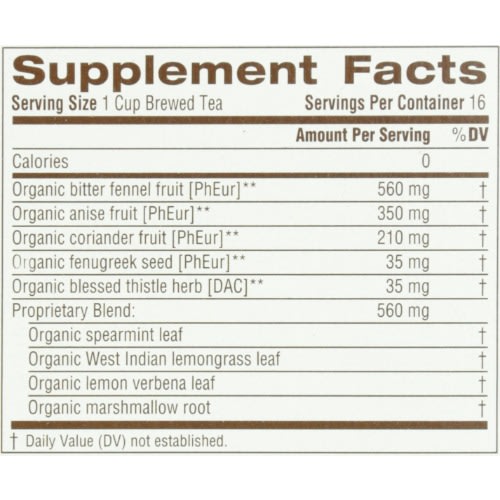 Organic Mothers Milk- Promotes Healthy Lactation -16 Tea Bags