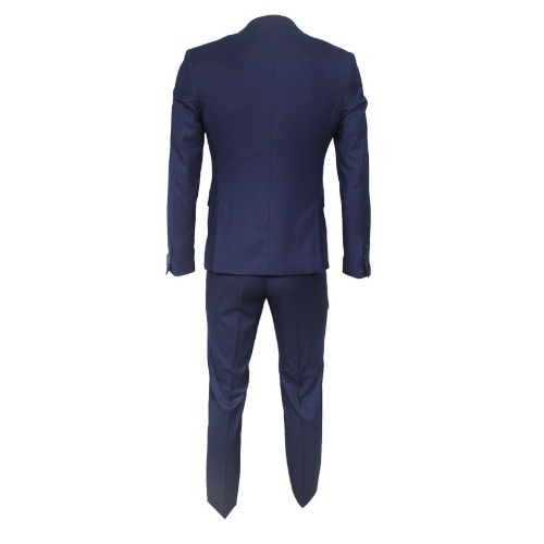 Refined Notch Lapel Men's Suit - Blue - MS-3520