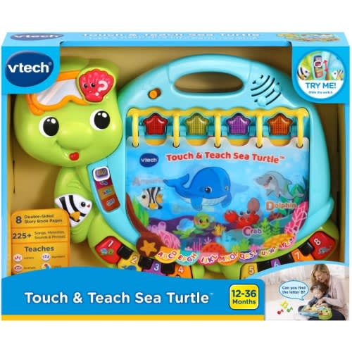Touch And Teach Sea Turtle Interactive Learning Book - Green