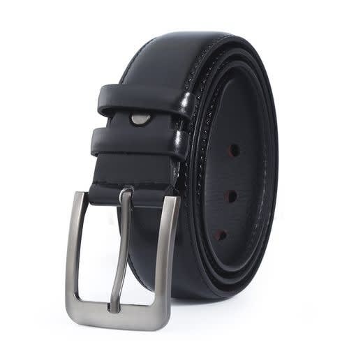 Men Leather Fashion Belt - Black
