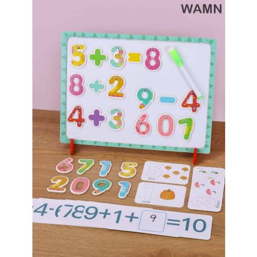 Wooden Magnetic Numbers Learning Educational Board
