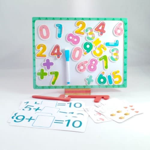 Wooden Magnetic Numbers Learning Educational Board