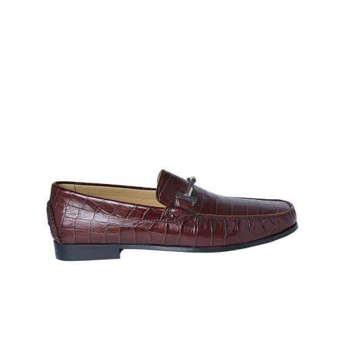 Brown Patterned Calf Skin  Shoe