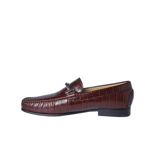 Brown Patterned Calf Skin  Shoe