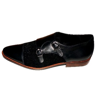 Double Monk Strap Leather Shoe