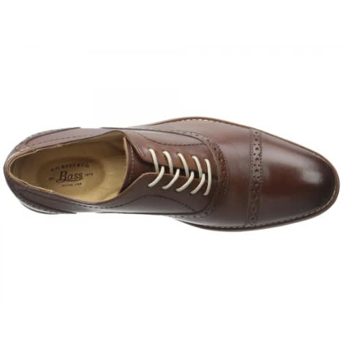 Men's Carnell Cap Toe Oxford British Tan Leather Men Shoes Oxfords