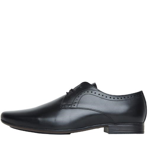 Mens Leather Derby Shoes Black
