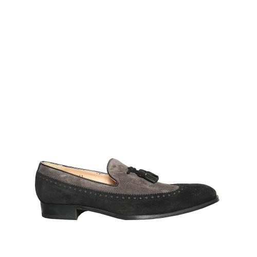 Black And Grey Suede Shoe
